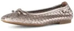 Ballerina GABOR "Eleganter Ballerina", Damen, Gr. 38, silber (beige), Schuhe