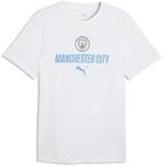 T-Shirt PUMA "Manchester City ftblCulture T-Shirt Herren", Herren, Gr. S, wei&szlig;
