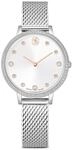 Quarzuhr SWAROVSKI "CLARICA", silber (silberfarben), Armbanduhren, Damen, Quarzuhr,
