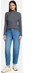 Sweatshirt BETTY BARCLAY "Damen langarm", Damen, Gr. 46, dunkelblau, wei&szlig;, Jersey,
