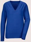 MADELEINE Longpullover "Pullover Kaschmirpullover mit V-Ausschnitt" Edles Maschenbild