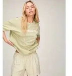 Pyjama HUNKEM&Ouml;LLER "Pyjama Set with Short and T-shirt", Damen, Gr. XS, beige