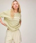 Pyjama HUNKEM&Ouml;LLER "Pyjama Set with Short and T-shirt", Damen, Gr. XS, beige