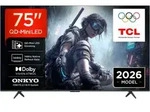 TCL Mini-LED-Fernseher "75T8D", Energieeffizienz: E (A-G), schwarz, 75 &Prime;,