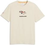 T-Shirt PUMA "McLAREN RACING Graphic T-Shirt Herren", Herren, Gr. S, beige (alpine