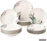 Seltmann Weiden Geschirr-Set "Teller-Set Savona Provence 18er Set bunt-beige"