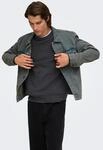 Rundhalspullover ONLY & SONS "ONSVILLAS LS CREW KNIT OTL", Herren, Gr. L, grau