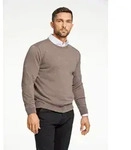 Strickpullover LINDBERGH "Strickpullover Comfort Fit", Herren, Gr. M, braun (dk sand
