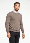 Strickpullover LINDBERGH "Strickpullover Comfort Fit", Herren, Gr. M, braun (dk sand