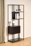 ACTONA GROUP "Seaford, Standregal, Regal, Raumteiler" 77x35x185 cm, schwarzer