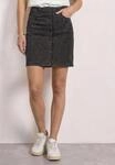 Minirock STREET ONE, Damen, Gr. 32, grau (braun leo washed), Jeans, 81% Baumwolle,