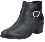 Stiefelette RIEKER, Damen, Gr. 36, schwarz, Lederimitat, unifarben, Schuhe