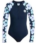 Badeanzug ROXY "Roxy Active", Damen, Gr. M, blau (anthrazit im fleur real),