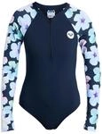 Badeanzug ROXY "Roxy Active", Damen, Gr. M, blau (anthrazit im fleur real),