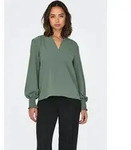 ONLY "ONLMETTE V-NECK LS SMOCK TOP NOOS WVN" Kunstfaser, regular fit