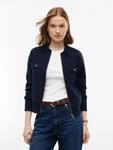 Tommy Hilfiger Strickjacke "COTTON FULL NEEDLE REG JACKET" Baumwollmischung