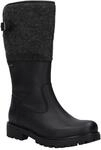 Josef Seibel Stiefel "Melinda 34" Blockabsatz, Langschaftstiefel mit Filzbesatz,