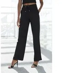 Homewearhose LASCANA, Damen, Gr. 40/42, N-Gr, schwarz, Obermaterial: 70%...