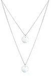Silberkette ELLI "Halskette Layer Kette mit Kreis Pl&auml;ttchen 925 Silber" Gr. 45,