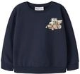 Sweatshirt NAME IT "NMMNELSON LS NREG SWEAT BRU BOX", Jungen, Gr. 116, blau (navy