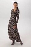 Aniston SELECTED Jerseykleid plissierter Jerseyware und geknotete Wickeloptik -...