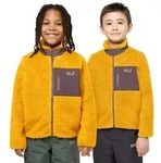 Fleecejacke JACK WOLFSKIN "ICE CURL JACKET K", M&auml;dchen, Gr. 152, burlygelb, jw,