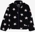 Fleecejacke ROXY "LIKE ELECTRICITY", M&auml;dchen, Gr. 10, schwarz-wei&szlig; (anthrazit