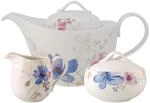 Villeroy & Boch Geschirr-Set "Teezubeh&ouml;r-Set Mariefleur Gris Basic 3er Set bunt"