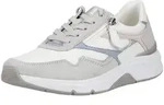 Sneaker GABOR "Gabor Sneaker Leder", Damen, Gr. 40,5, wei&szlig;, grau, Leder, Schuhe