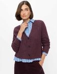 Cardigan BRAX "Style Strickjacke", Damen, Gr. 38, lila (dunkellila), Strick, 44%