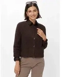 Cardigan BRAX "Style Strickjacke", Damen, Gr. 38, braun (dunkelbraun), Strick,...
