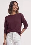 Strickpullover STREET ONE, Damen, Gr. 34, lila (rustic rouge), Stoff, 30% Polyester,