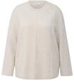 Sweater S.OLIVER CURVE, Damen, Gr. 44, beige (light beige melange), Strick,