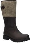 Josef Seibel Stiefel "Melinda 34" Blockabsatz, Langschaftstiefel mit Filzbesatz,