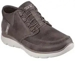 Slip-On Sneaker SKECHERS "SUMMITS", Herren, Gr. 48,5, braun, Textil, Schuhe,