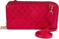 styleBREAKER Mini Bag "2 in 1 Umh&auml;ngetasche - Geldb&ouml;rse Rauten"