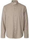 SELECTED Langarmhemd "SLMREGCOLE JAY MELANGE LS SHIRT NOOS" Baumwolle, regular fit