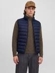 Steppweste JACK & JONES "JJEBERG LIGHT DOWN BODYWARMER NOOS", Herren, Gr. L, blau