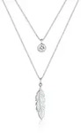 Silberkette ELLI "Halskette Feder Boho 925 Silber, mit Kristallen von...