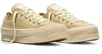 Sneaker CONVERSE "CHUCK TAYLOR ALL STAR LIFT ESPADRILLE", Damen, Gr. 42, beige...