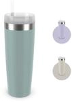 Emsa Trinkflasche "Travel Mug Cool&sup3;" integrierter Strohhalm, 0,5 L, 12 h k&uuml;hl...