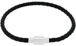 Armband AMOR, schwarz (edelstahlfarben, schwarz), Armb&auml;nder, Herren, 21cm,...