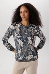 Shirtbluse ANISTON SELECTED, Damen, Gr. 36, blau (petrol, beige, khaki, mintgr&uuml;n),