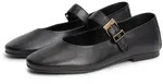 Tommy Hilfiger Riemchenballerina "TH BUCKLE LEATHER BALLERINA" Businessschuh, mit
