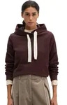 Sweatshirt MARC O'POLO "mit gepeachter Oberfl&auml;che", Damen, Gr. XXS, braun (schwarz