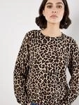 Apricot Strickpullover "Feinstrickpullover" mit Leopardenmuster