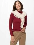 Sweatshirt BRAX "Style CARINA L", Damen, Gr. 48, rot (weinrot), 47% Baumwolle, 47%