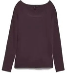 Vero Moda Langarmshirt "VMMAXI MY LS SOFT UNECK NOOS" Baumwollmischung, slim fit
