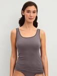 Shirttop CALIDA "Natural Comfort", Damen, Gr. L (48/50), grau (sparrow braun), Single