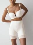 Panty TRIUMPH "Comfort Contour Mid-Thigh Panty", Damen, Gr. S, wei&szlig; (silk wei&szlig;),